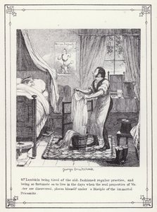 Illustration für Das Buch des Junggesellen oder Der Fortschritt von Mr. Lambkin (Gent) (Gravur) von George Cruikshank