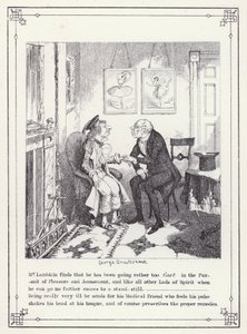 Illustration für The Bachelor’s Own Book, oder Der Fortschritt von Mr. Lambkin (Gent) (Gravur) von George Cruikshank