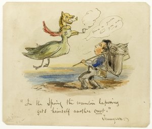 Im Frühling bekommt der lüsterne Kiebitz einen neuen Schopf von George Cruikshank