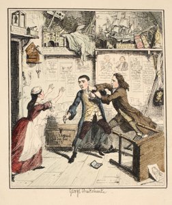 Jack Sheppard zeigt einen rachsüchtigen Charakter, Illustration aus Jack Sheppard: Eine Romanze von William Harrison Ainsworth, veröffentlicht 1839