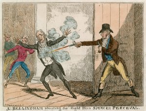 John Bellingham ermordet den Rt Hon Spencer Perceval in der Lobby des House of Commons