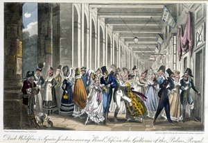 Die Galerien des Palais Royal - in „Life in Paris“ von David Carey, London