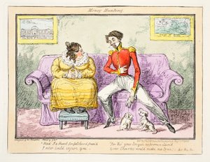Geldjagd, 1835 (handkolorierte Gravur)