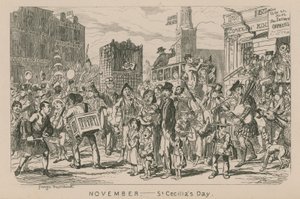 November - St. Cäcilientag von George Cruikshank