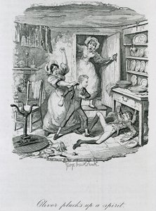 Oliver fasst Mut, 1837 von George Cruikshank