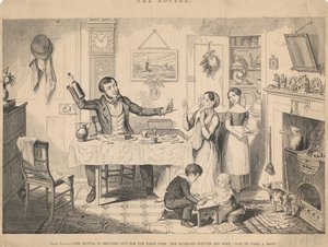 Tafel I, Die Flasche wird zum ersten Mal herausgeholt von George Cruikshank