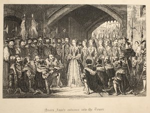 Königin Janes Eintritt in den Tower, aus Der Tower von London, veröffentlicht 1840 von George Cruikshank