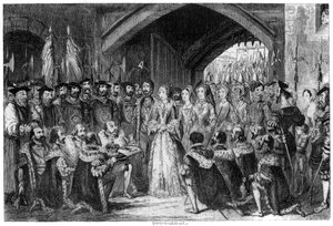 Königin Janes Einzug in den Turm, 1553, 1840 von George Cruikshank