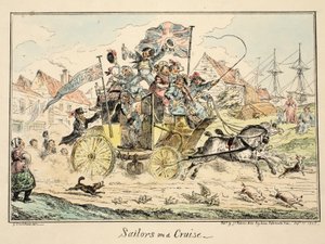 Matrosen auf einer Kreuzfahrt, aus Greenwich Hospital, einer Serie von Marine-Skizzen, die das Leben eines Kriegsschiffmannes beschreiben
