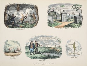 Schnipsel und Skizzen: Erhaltung, Eine afrikanische Siedlung, Löffelreiher, Ärgernis, Ein eitler Mann, veröffentlicht 1831