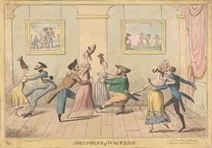 Beispiele des Walzertanzens von George Cruikshank