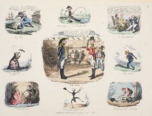 Petze, veröffentlicht 1832 (handkolorierte Gravur) von George Cruikshank