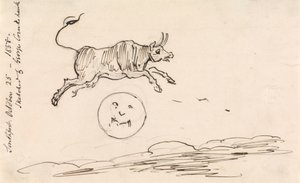 Die Kuh springt über den Mond
