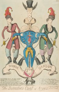 Das Wappen der Dandies, 28. März 1819 von George Cruikshank
