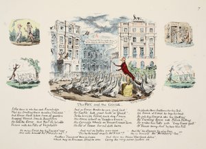 Der Fuchs und die Gans, veröffentlicht 1833 von George Cruikshank