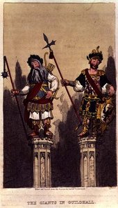 Die Riesen in der Guildhall, veröffentlicht ca. 1824