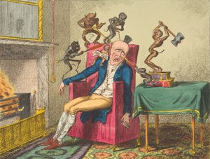 Der Kopfschmerz, 12. Februar 1819 von George Cruikshank