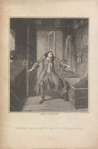 Der Geizhals entdeckt den Verlust des Hypothekengeldes von George Cruikshank