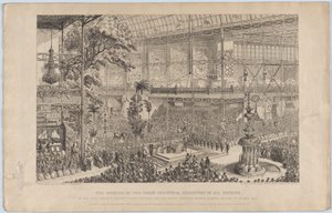 Eröffnung der Großen Industrieausstellung aller Nationen durch Ihre Majestät (1851) von George Cruikshank