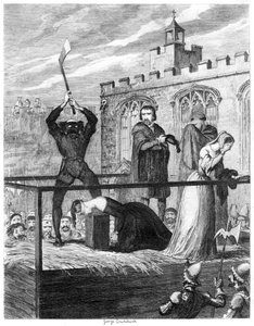 Die Hinrichtung von Lady Jane Grey, 1554, 1840 von George Cruikshank