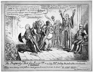 Die Grundsteuer für immer!!! von George Cruikshank
