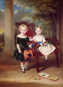 Porträt von zwei Kindern, Herbert und Rose