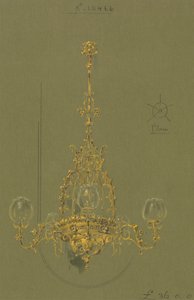 Entwürfe ausgeführt für Jones und Willis, Metall- und Holzarbeiter und Kirchenmöbelhersteller aus Birmingham und London