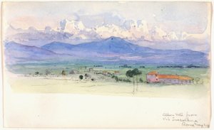 Albaner Berge von der Via Tuscolana, Rom