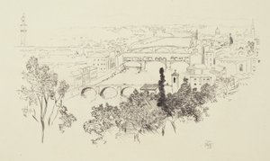 Skizze von Florenz von George Elbert Burr