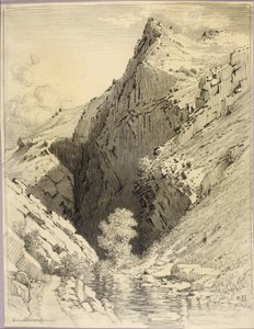 Ohne Titel (Transferzeichnung für Bear Creek Canyon, Denver, Colorado) von George Elbert Burr