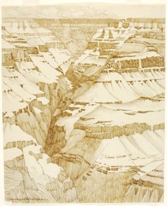 Ohne Titel (Übertragungszeichnung für Grand Canyon [Nr. 1]) von George Elbert Burr