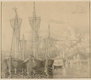 Venezianische Fischerboote von George Elbert Burr