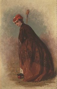 Der Krocketspieler von George Elgar Hicks