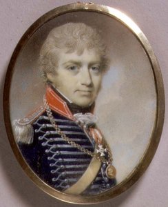 Porträtminiatur von Sir Charles Burrell Blunt, 1798