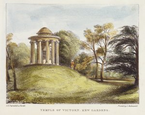 Tempel der Sonne, Arboretum, Kew Gardens, Tafel 20 aus Kew Gardens: Eine Serie von vierundzwanzig Zeichnungen auf Stein, graviert von Charles Hullmandel (1789-1850), veröffentlicht 1820 von George Ernest after Papendiek
