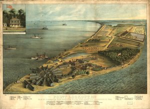 Point Lookout, Md. Ansicht des Hammond Genl. Krankenhauses und U.S. Genl. Depot für Kriegsgefangene von George Everett