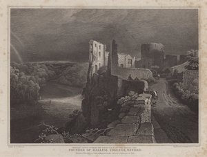 Barnard Castle, Durham, Geburtsort von John Balliol, Gründer des Balliol College, Oxford (Gravur)
