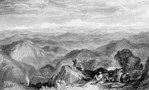 Schneebedecktes Gebirge, von Tyne oder Marna, 1838 von George Francis White
