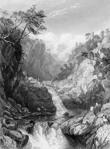 Blick in der Nähe der Quelle des Jumna, 1838 von George Francis White
