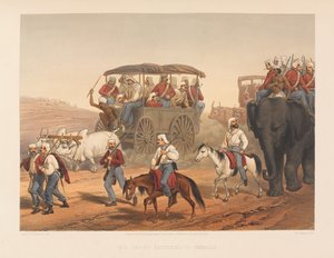 Truppen eilen nach Umballa, 1857