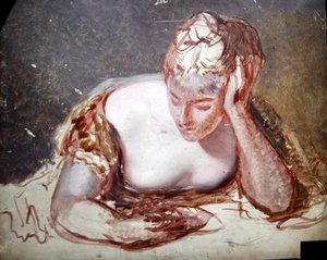 Mädchen beim Lesen, um 1850