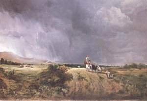 Landschaft mit Kühen