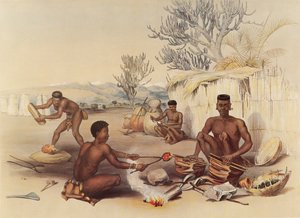 Zulu-Schmiede bei der Arbeit