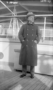 Ernesto Nathan, auf dem Ozeandampfer America von Italien nach New York, 1915