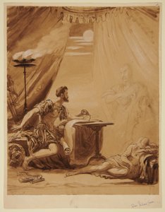 Szene aus Shakespeares "Julius Caesar": Der Geist Caesars erscheint Brutus von George Hayter