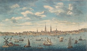 Eine östliche Aussicht auf die Stadt Philadelphia, in der Provinz Pennsylvania, in Nordamerika: vom Jersey-Ufer aus gesehen von George Heap