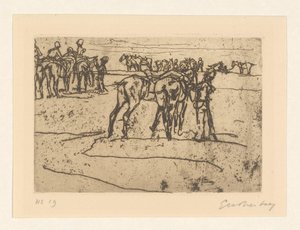Rastende Kavallerie von George Hendrik Breitner (signed by artist)