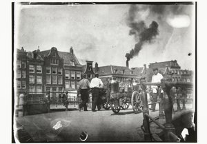 Ansicht der Prinsengracht bei der Brücke über die Leidsegracht in Amsterdam von George Hendrik Breitner