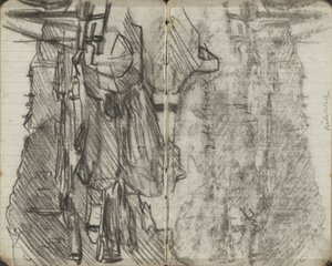 Schiffe an der Binnenkant und der Oude Waal in Amsterdam von George Hendrik Breitner
