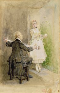 Ichabod Crane und Katrin Van Tassel, ca. 1893